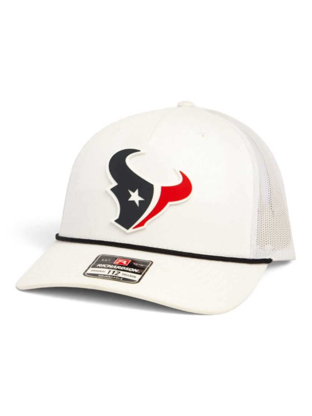 Houston Texans 3D Snapback Trucker Rope Hat- White/ Black